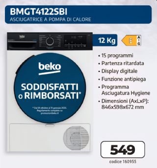 ASCIUGATRICE BEKO BMGT4122SBI