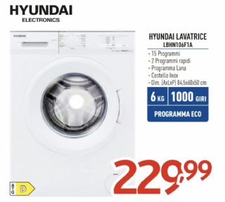 LAVATRICE HYUNDAI LBHN106F16 6KG