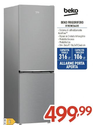 FRIFORIFERO COBINATO BEKO B13CNE364XB