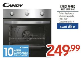 CANDY FORNO INCASSO FIDC X502 INOX 65L