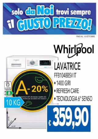 LAVATRICE WHIRLPOOL FFB1048BSV IT