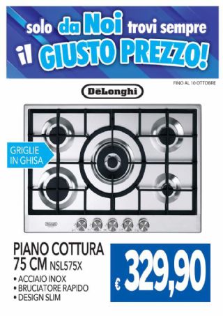 PIANO COTTURA DE LONGHI NSL575X