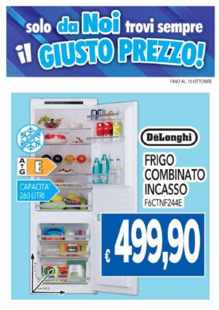 FRIGO DE LONGHI INCASSO F6CTNF244E