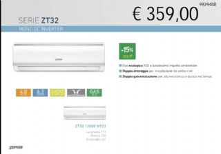 CLIMATIZZATORE ZEPHIR ZT32 12000 MY23 12000BTU