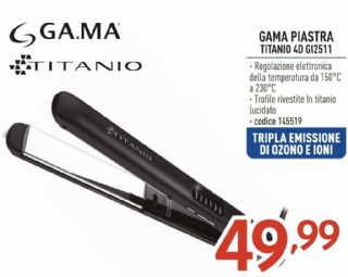 GAMA PIASTRA PER CAPELLI TITANIO 4D GI2511